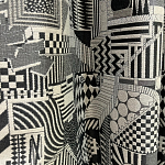 Мебельная ткань Шенилл черно-белый принт 280 см T3-44 варинант исполнения - 1 | Loft Concept в Казани