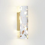 Бра с цилиндрическим белым бетонным плафоном Terrazzo Light варинант исполнения - 1 | Loft Concept в Казани