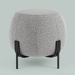 Пуф в ткани букле серого цвета Pikelet варинант исполнения - 2 | Loft Concept в Казани
