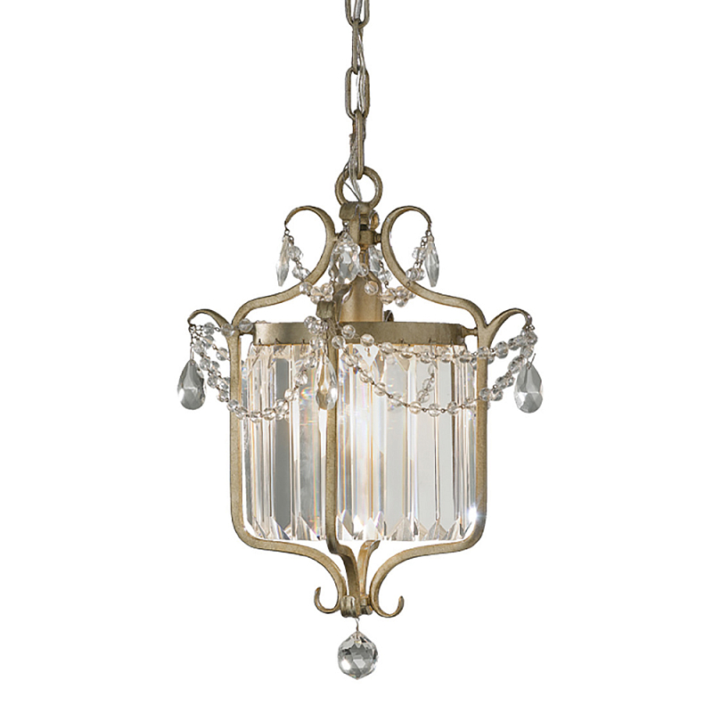 Люстра подвесная со стеклянными подвесками Feiss Серебряный Прозрачное Стекло в Казани | Loft Concept 