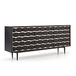 Дизайнерский комод чёрный с фактурным фасадом Billy варинант исполнения - 1 | Loft Concept в Казани