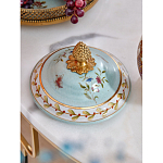 Шкатулка с крышкой из голубого фарфора с риунком птиц и цветов Blue Garden варинант исполнения - 5 | Loft Concept в Казани