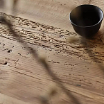 Дизайнерский журнальный стол квадратный с черным трапециевидным основанием Wokab варинант исполнения - 4 | Loft Concept в Казани