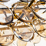 Люстра с круглыми стеклянными подвесками Cardiel Amber Glass Chandelier варинант исполнения - 4 | Loft Concept в Казани