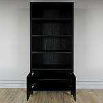Книжный Стеллаж Elsa Dreams Black с задней стенкой варинант исполнения - 4 | Loft Concept в Казани