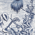 Обои ручная роспись Le Brésil Mer Bleue варинант исполнения - 1 | Loft Concept в Казани