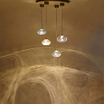 Подвесной светильник с прозрачным стеклянным плафоном округлой формы Effervia  варинант исполнения - 5 | Loft Concept в Казани