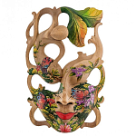 Маска деревянная резная расписная Tropical Paradise варинант исполнения - 2 | Loft Concept в Казани