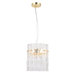 Подвесной светильник цилиндрической формы с текстурными стеклянными элементами Textured Glass Chandelier варинант исполнения - 1 | Loft Concept в Казани