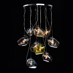 Люстра каскадная с 9-ю разноцветными стеклянными плафонами Kaleido варинант исполнения - 3 | Loft Concept в Казани