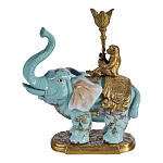 Подсвечник в виде слона из фарфора с бронзовыми элементами Elephant in the Garden of Eden варинант исполнения - 1 | Loft Concept в Казани