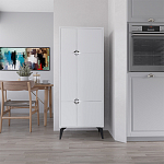 Комод белый с 4-мя дверцами на металлических ножках SPARK MULTIPURPOSE CABINET WHITE варинант исполнения - 10 | Loft Concept в Казани