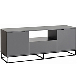 ТВ-тумба цвета графит с  2-мя дверцами и ящиком Strict Lines варинант исполнения - 1 | Loft Concept в Казани