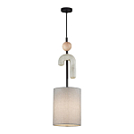 Подвесной светильник с серым тканевым плафоном Flourish варинант исполнения - 2 | Loft Concept в Казани