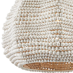 Подвесной светильник в форме купола с декором из круглых деревянных бусин White Wooden Beads Chandelier варинант исполнения - 1 | Loft Concept в Казани