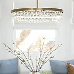 Люстра круглая с подвесками в форме стеклянных капель Glass Rain варинант исполнения - 6 | Loft Concept в Казани