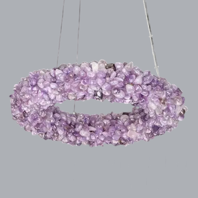 Люстра кргулая из фиолетового хрустального камня Purple Diamond Фиолетовый Люстра кргулая из фиолетового хрустального камня Purple Diamond Фиолетовый в Казани | Loft Concept