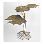 Столик приставной с тремя столешницами Тропические листья Tropical Forest gold варинант исполнения - 3 | Loft Concept в Казани