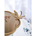 Ваза голубого цвета из фарфора с цветочным рисунком и бронзовой стрекозой Blue Garden варинант исполнения - 8 | Loft Concept в Казани