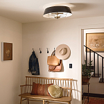 Подвесной светильник с конусовидным металлическим абажуром черного цвета Kichler варинант исполнения - 19 | Loft Concept в Казани