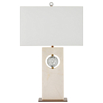 Настольная лампа из мрамора с тканевым прямоугольным абажуром Eternity варинант исполнения - 5 | Loft Concept в Казани