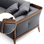 Кресло большое c каркасом из массива дерева Walnut Armchair варинант исполнения - 2 | Loft Concept в Казани