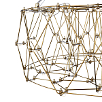 Люстра с тонкой металлической конструкцией цвета золото Quasar варинант исполнения - 5 | Loft Concept в Казани