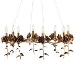 Люстра с каркасом в виде цветков розы и тканевыми абажурами Flowers and Fox Roses варинант исполнения - 3 | Loft Concept в Казани