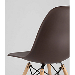 Пластиковый стул на ножках из массива бука Eames Brown варинант исполнения - 3 | Loft Concept в Казани
