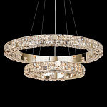 Люстра из 2-х колец с мозаичным хрустальным оформлением Sparks of Crystal варинант исполнения - 4 | Loft Concept в Казани