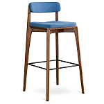 Барный стул из массива ясеня с обивкой из рогожки Elegant Ash варинант исполнения - 1 | Loft Concept в Казани