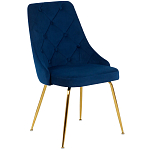 Стул в темно-синей велюровой обивке Ward Dark Blue Velour Chair варинант исполнения - 1 | Loft Concept в Казани