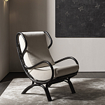 Дизайнерское кресло из ротанга Gio Ponti CONTINUUM D.163.7 BY BONACINA 1889 Armchair варинант исполнения - 2 | Loft Concept в Казани