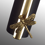 Бра с круглым плафоном из алебастра и бронзовой декоративной стрекозой 45 Alaris  варинант исполнения - 7 | Loft Concept в Казани