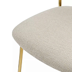 Стул барный широкой полукруглой спинкой на золотистых ножках Chair Smooth Shapes варинант исполнения - 5 | Loft Concept в Казани