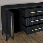 Буфет Primo с тремя ящиками и двумя фасадами Черный дуб варинант исполнения - 5 | Loft Concept в Казани