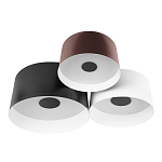 Потолочный светильник с 3-мя цилиндрическими абажурами черного белого и коричневого цвета Urban Dome варинант исполнения - 1 | Loft Concept в Казани