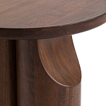 Круглый приставной стол из массива ореха Balu Wooden Side Table варинант исполнения - 4 | Loft Concept в Казани