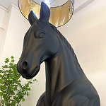 Horse Statue Floor Lamp Большой светильник Черная Лошадь варинант исполнения - 4 | Loft Concept в Казани