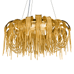 Люстра круглая подвесная с металлическими дугами и длинными цепочками 80 см Atlantis Chain варинант исполнения - 15 | Loft Concept в Казани