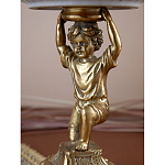 Чаша с цветочным орнаментом на ножке в виде бронзового ангела Eden Garden варинант исполнения - 9 | Loft Concept в Казани