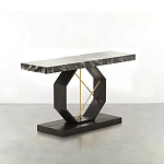 Консоль чёрная с геометрическим основанием Josette варинант исполнения - 1 | Loft Concept в Казани