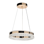 Люстра в виде кольца золотого цвета с прозрачными вставками Radiant Rail варинант исполнения - 2 | Loft Concept в Казани