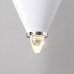 Подвесной светильник светодиодный в виде ряда белых металлических конусов  Herringbone варинант исполнения - 7 | Loft Concept в Казани