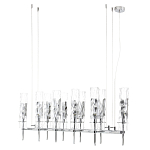 Люстра подвесная прямоугольная с 10-ю цилиндрическими плафонами LIAISON варинант исполнения - 5 | Loft Concept в Казани