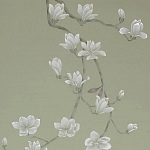 Обои ручная роспись Magnolia Canopy Colourway SC-287 on Aquamarine slub silk варинант исполнения - 1 | Loft Concept в Казани