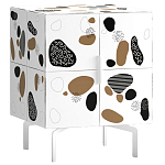 Тумба белая с рисунком Short Graph варинант исполнения - 1 | Loft Concept в Казани