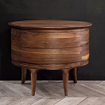 Прикроватный столик из дерева с 2-мя ящиками Moon Walnut Furniture варинант исполнения - 8 | Loft Concept в Казани