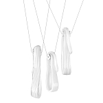 Подвесной светильник белого цвета с 3-мя изогнутыми плафонами Flow Loop варинант исполнения - 1 | Loft Concept в Казани