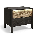 Тумба 2 ящика с подсветкой на рельефном фасаде Warm Industrial варинант исполнения - 4 | Loft Concept в Казани